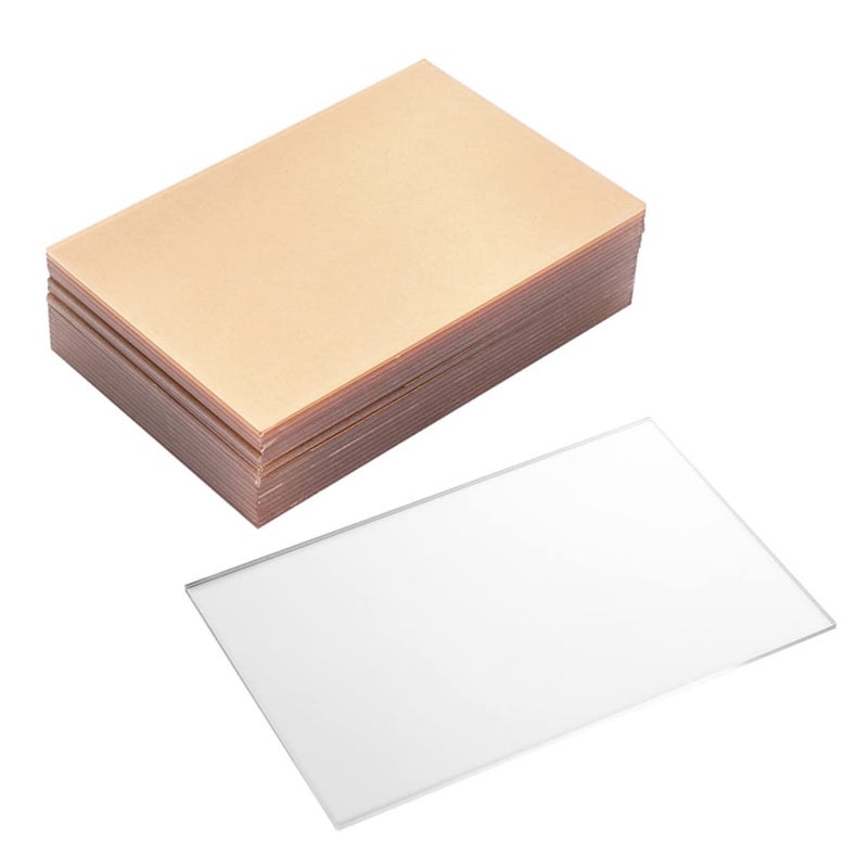 10 Pcs Clear Acrylic Sheets For DIY Crafts Home Decor Display Projects - Image 1